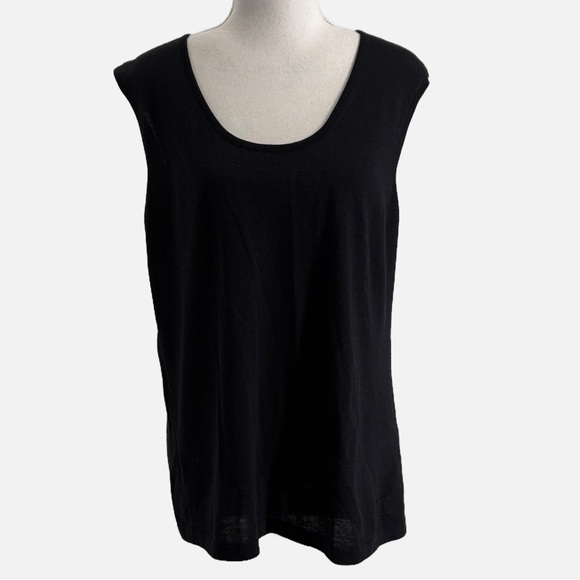 Escada Virgin Wool & Silk Shell/Tank in Black - Size XL - Picture 1 of 8